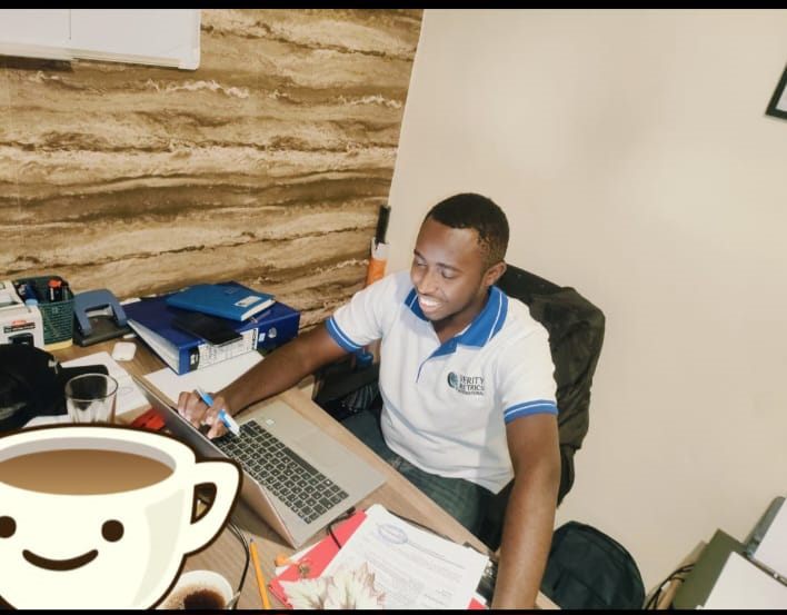 Student studying